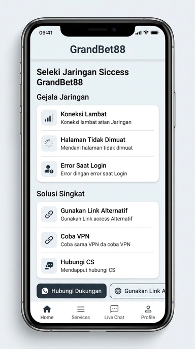 Tampilan link alternatif grandbet88